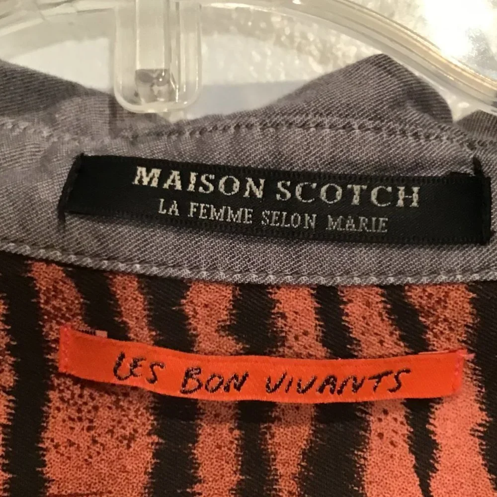 Maison Scotch La Femme Selon Marie Button Down Shirt Size 1 - Picture 11 of 13